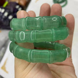 Green Aventurine Jade Stone Beads Bracelet Natural Gemstone Jewelry Bangle