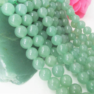 Green Aventurine Stone Beads Round Smooth Loose Spacer Beads