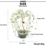 Green Aventurine Tree of Life Balance Lucky Wish Willow Ornament
