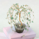 Green Aventurine Tree of Life Balance Lucky Wish Willow Ornament