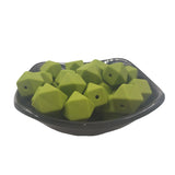 Green Bean Hexagon Silicone Bead 14mm for DIY Jewelry Making