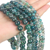 Green Fire Dragon Veins Agate Natural Stone Beads Round Spacer Beads 6/8/10MM