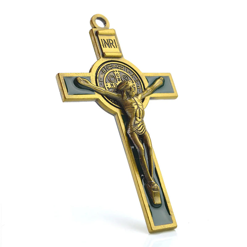 Catholic St Benedict Crucifix 77mm Charm Pendant 6pcs