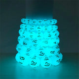 Green Luminous Bracelet Natural Stone Glowing In Dark Rosary Bracelet