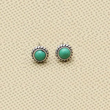 925 Silver Vintage Turquoise Stud Earrings TSE447