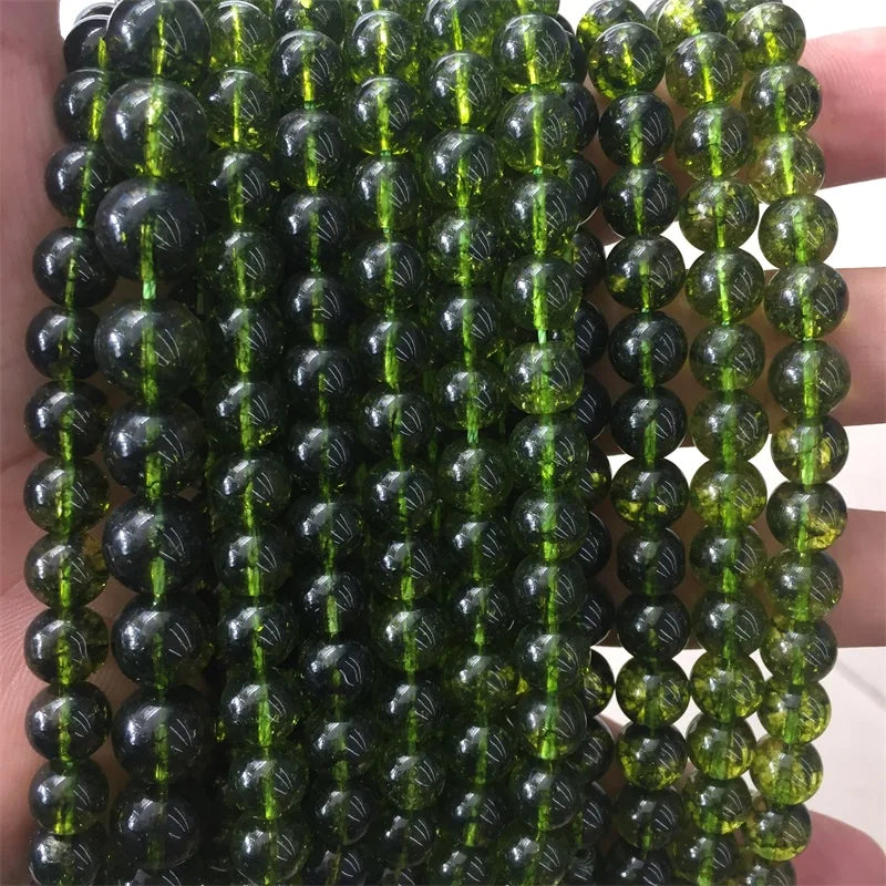 Green Brazilian Olive Quartz Peridot Gemstone Bead 6/8/10MM