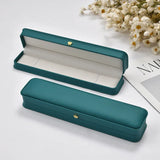 Green PU Leather Jewelry Box Crown Buckle Necklace Set