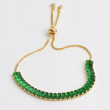 Green CZ Choker Tennis Chain Necklace For Women