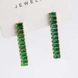 Green CZ Choker Tennis Chain Necklace For Women