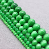 Green Cat Eye Beads 4-12MM Glass String Loose Space Beads Opal DIY Charm