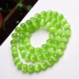 Green Cat Eye Layered Bracelets Beads Charms Jewelry Decoration
