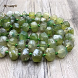 Faceted Green Cherry Quartz Agates Stone Beads