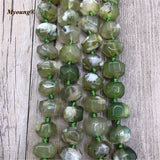 Faceted Green Cherry Quartz Agates Stone Beads