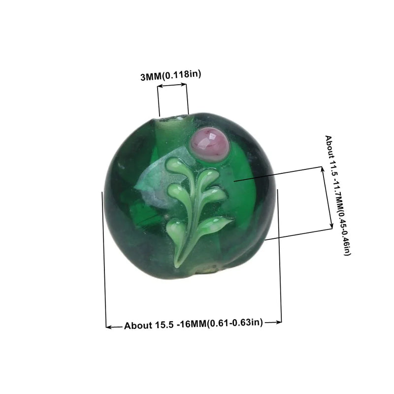 6PCS/LOT Lampwork Glass Beads for DIY Jewelry Making