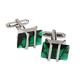 Crystal Square Men's Business Cufflinks
