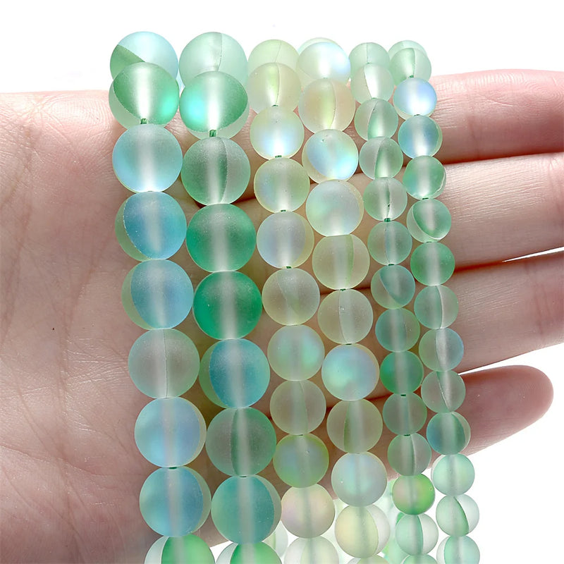 Green Crystal Stone Beads 6 8 10mm for Jewelry Making