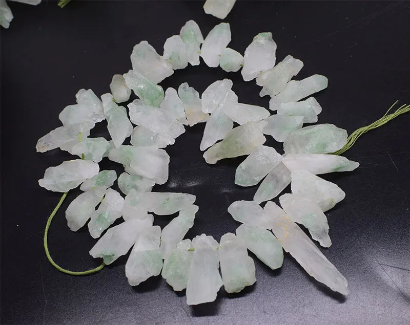 Green Crystal Matte Baroque Beads for DIY Jewelry Making