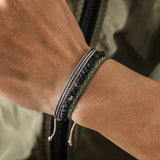 Green Demon Eye Agate Stone Bracelet Men's Set