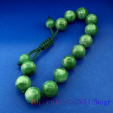Green Emerald Jade Beaded Bracelet Gemstones Charms Bangle Jewelry