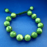 Green Emerald Jade Beaded Bracelet Gemstones Charms Bangle Jewelry