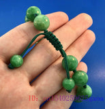 Green Emerald Jade Beaded Bracelet Talismans Jewelry Bangle Gemstones Vintage