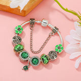 Green Tree of Life Love Charm Bracelet Silver Plated Chain Jewelry