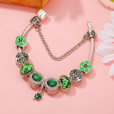 Green Tree of Life Love Charm Bracelet Silver Plated Chain Jewelry