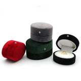 Green Flannel Jewelry Organizer Wedding Ring Box Holder