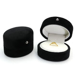 Green Flannel Jewelry Organizer Wedding Ring Box Holder