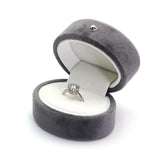 Green Flannel Jewelry Organizer Wedding Ring Box Holder