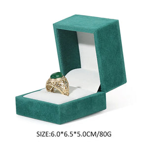 Green Flannel Jewelry Box for Display