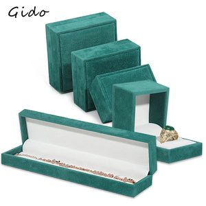 Green Flannel Jewelry Box for Display
