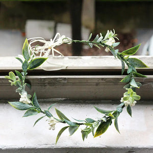 Green Flowers Crown Wedding Headpieces Bride Hair Vine