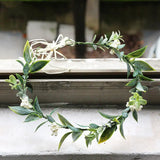 Green Flowers Crown Wedding Headpieces Bride Hair Vine