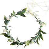 Green Flowers Crown Wedding Headpieces Bride Hair Vine