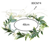 Green Flowers Crown Wedding Headpieces Bride Hair Vine