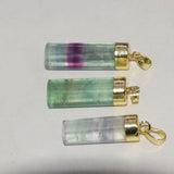 Green Fluorite Pendant for Jewelry Making Natural Gem Stone Necklace