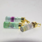 Green Fluorite Pendant for Jewelry Making Natural Gem Stone Necklace