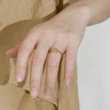 Green Gem Peridot Ring for Women, Adjustable Silver Jewelry