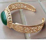 Green Jade Oval Adjustable Bracelet FG9235