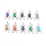 Green Jade Amethyst Gemstone Frog Pendant for Necklaces