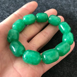 Green Jade Bangle Beaded Bracelet Stretch Bracelets Jewelry Women Jade
