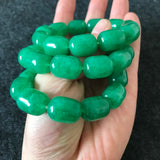 Green Jade Bangle Beaded Bracelet Stretch Bracelets Jewelry Women Jade