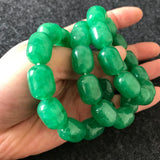 Green Jade Bangle Beaded Bracelet Stretch Bracelets Jewelry Women Jade