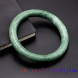 Green Jade Bangle Bracelet Chinese Amulet Jewelry Charm Natural Gemstone
