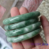 Green Jade Bangle Bracelet Chinese Amulet Jewelry Charm Natural Gemstone