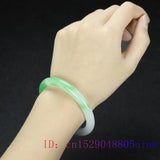 Green Jade Bangle Bracelet Jewelry Jadeite Natural Chinese Charm Amulet Carved