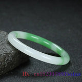 Green Jade Bangle Bracelet Jewelry Jadeite Natural Chinese Charm Amulet Carved