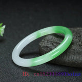 Green Jade Bangle Bracelet Jewelry Jadeite Natural Chinese Charm Amulet Carved