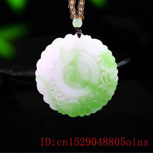 Green Jade Bat Pendant Chinese Jadeite Women Amulet Necklace
